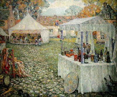 Las tiendas, Gerberoy de Henri Eugene Augustin Le Sidaner