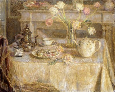 La Nappe Blanche de Henri Eugene Augustin Le Sidaner