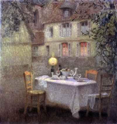 La mesa de Henri Eugene Augustin Le Sidaner