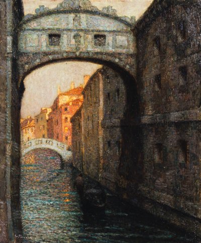 Venecia - el Puente de los Suspiros; Venise - Le Pont des Soupirs de Henri Eugene Augustin Le Sidaner