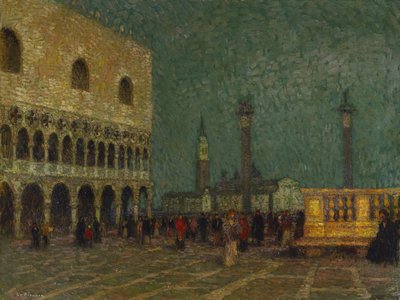 Venecia, Plaza de San Marcos, c.1914 de Henri Eugene Augustin Le Sidaner