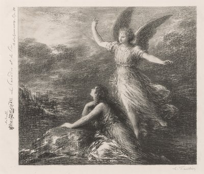 Debut del Paraíso y la Peri (Segunda Placa) de Henri Fantin-Latour