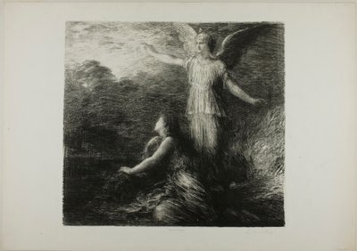 Paraíso y el Peri (Apertura), primera placa de Henri Fantin-Latour