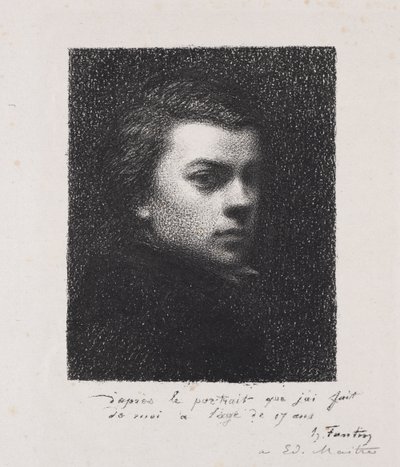 El artista a los 17 años de Henri Fantin-Latour