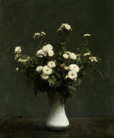 Jarrón de crisantemos de Henri Fantin-Latour