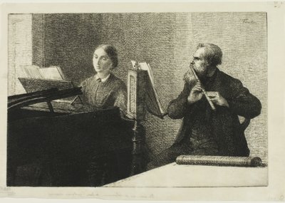 Una pieza de Schumann de Ignace Henri Jean Fantin Latour