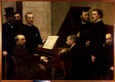 Alrededor del piano de Ignace Henri Jean Fantin Latour