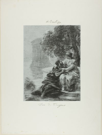 Dúo de los Troyanos, primera placa de Ignace Henri Jean Fantin Latour