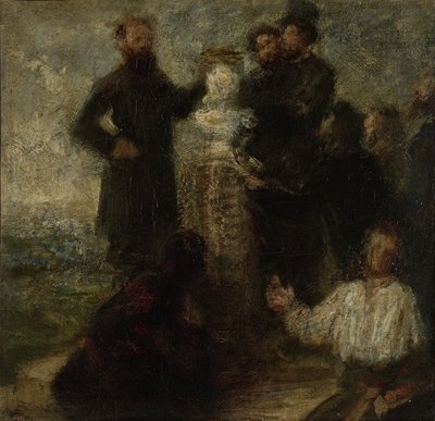 Boceto para el Hommage à Delacroix de Ignace Henri Jean Fantin Latour