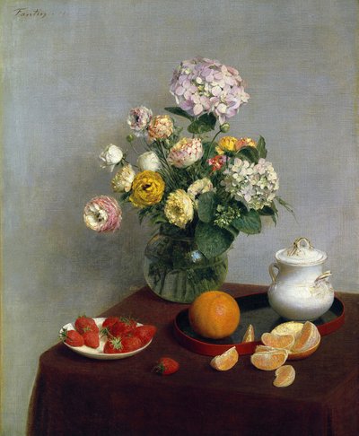 Flores y frutas de Henri Fantin Latour