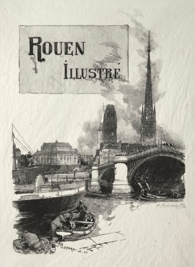 Frontispicio de Rouen Illustré de Ignace Henri Jean Fantin Latour