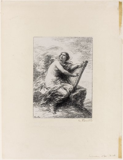 Inspiración, primera lámina de Ignace Henri Jean Fantin Latour