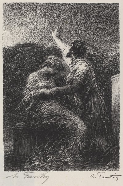 El mago Baltasar y Fatime de Ignace Henri Jean Fantin Latour