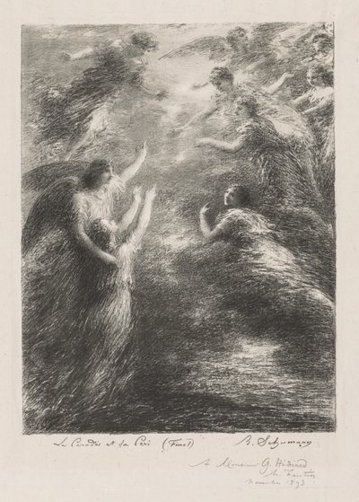 El paraíso y la peri de Ignace Henri Jean Fantin Latour