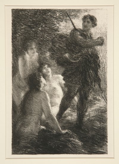 El crepúsculo de los dioses: Acto III, Siegfried y las doncellas del Rin de Ignace Henri Jean Fantin Latour
