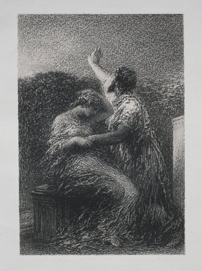 El mago Baltasar y Fatime de Ignace Henri Jean Fantin Latour