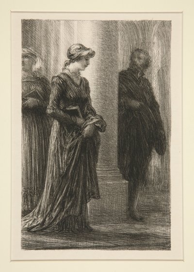 Los Maestros Cantores de Nuremberg: Acto I, Reunión de Walther y de Ignace Henri Jean Fantin Latour