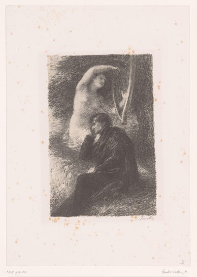 Lélio escucha los sonidos de un arpa
Lelio. La harpe éolienne
Vida y obra de Hector Berlioz (título de la serie) de Ignace Henri Jean Fantin Latour