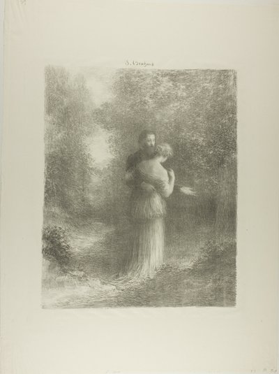 Poemas de amor, primera placa de Ignace Henri Jean Fantin Latour