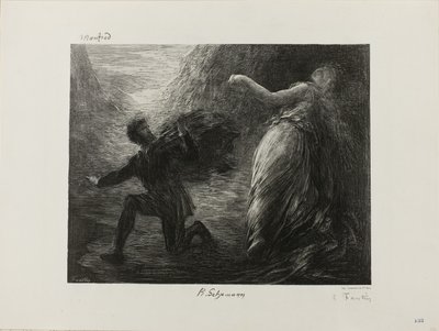 Manfred y Astarté, de la Obertura a "Manfred (1848-49)" de Robert Schumann de Henri Fantin Latour