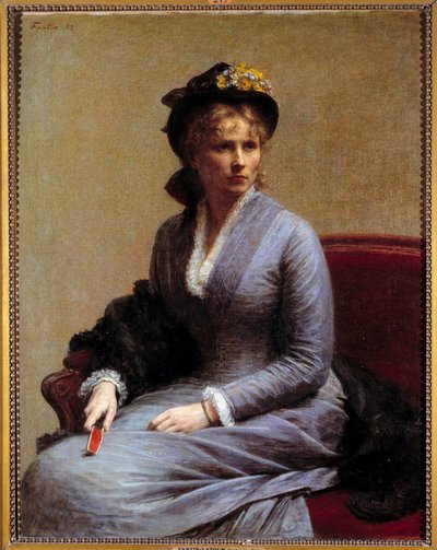 Retrato de Charlotte Dubourg (1850-1921) hermana de la esposa del artista de Ignace Henri Jean Fantin Latour