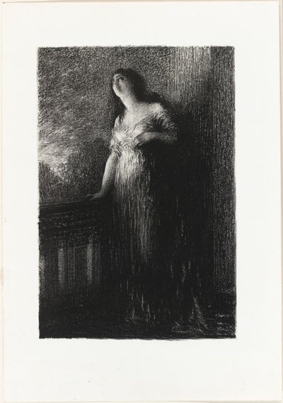 Romeo y Julieta: Confiando en la noche de Ignace Henri Jean Fantin Latour