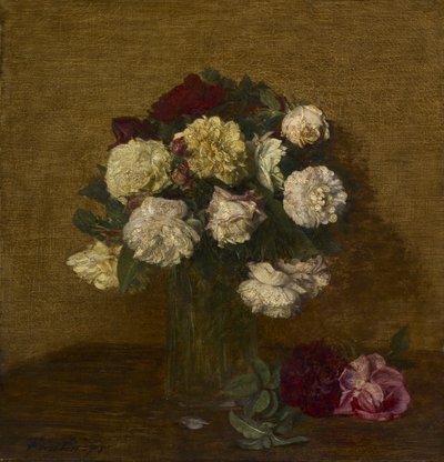 Rosas en un jarrón, 1878 de Ignace Henri Jean Fantin Latour