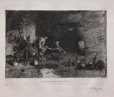 Herrando una mula en Marruecos de Ignace Henri Jean Fantin Latour