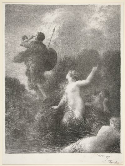 Siegfried y las doncellas del Rin de Ignace Henri Jean Fantin Latour