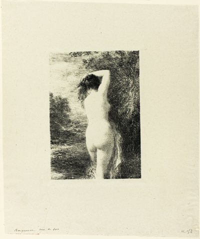 Bañista de Pie, tercera placa de Ignace Henri Jean Fantin Latour