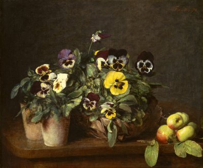 Naturaleza muerta con pensamientos, 1874 de Ignace Henri Jean Fantin Latour
