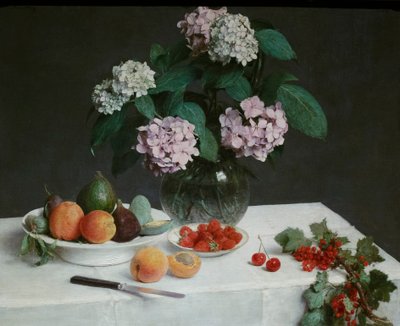 Naturaleza muerta, o la table garnie de Henri Fantin Latour
