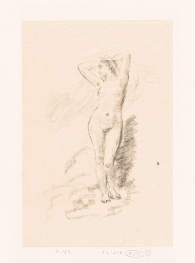 Estudio de una mujer desnuda de pie de Ignace Henri Jean Fantin Latour