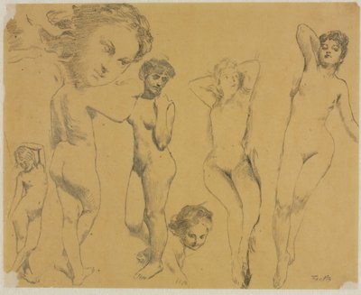 Estudios de desnudos femeninos de Ignace Henri Jean Fantin Latour