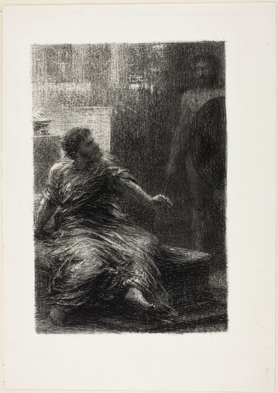 La Captura de Troya: Acto III, La Aparición de Héctor, de la Ópera de Hector Berlioz "La Captura de Troya (1855-58)" de Henri Fantin Latour