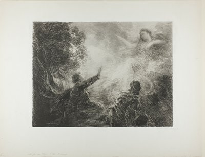 El Hada de los Alpes, primera placa de Ignace Henri Jean Fantin Latour