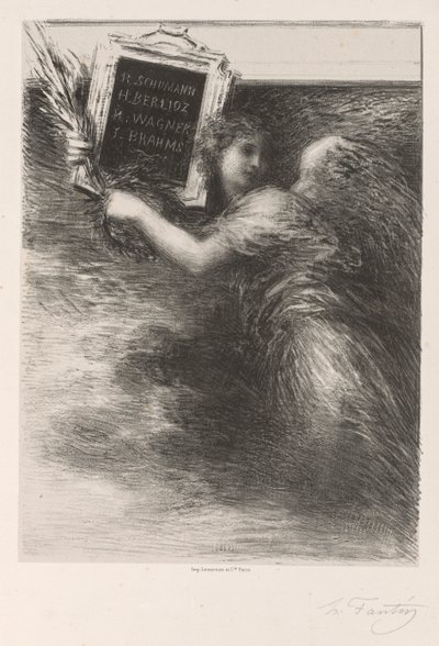 El genio de la música de Ignace Henri Jean Fantin Latour