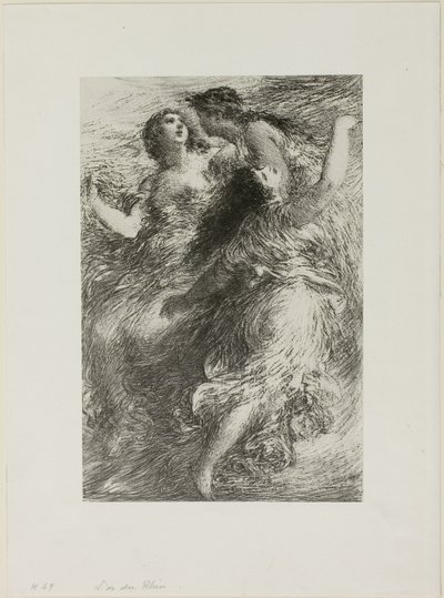 El oro del Rin: Escena I, Las doncellas del Rin de Ignace Henri Jean Fantin Latour