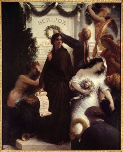 Homenaje a Berlioz. Hector Berlioz, compositor francés de Ignace Henri Jean Fantin Latour
