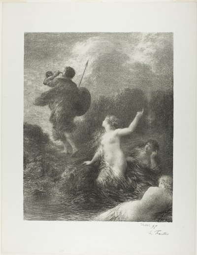 El ocaso de los dioses: Sigfrido y las doncellas del Rin de Ignace Henri Jean Fantin Latour