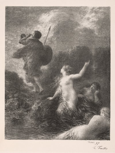 El ocaso de los dioses: Sigfrido y las doncellas del Rin de Ignace Henri Jean Fantin Latour