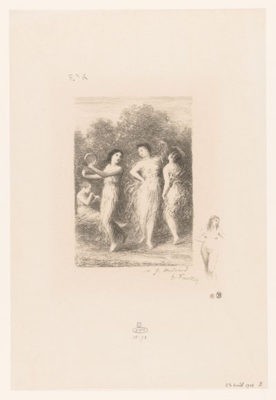 Dos jóvenes bailan y tocan música
El niño enfermo
Gedichten van André Chénier (título de la serie)
Ilustraciones para las Poésies d