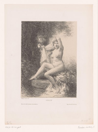 La verdad sentada en un pozo
Vérité (título en el objeto) de Ignace Henri Jean Fantin Latour