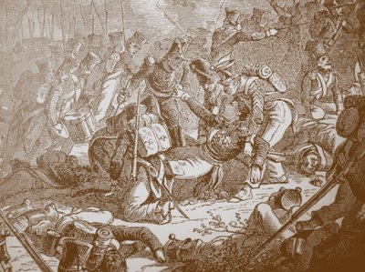 Muerte del General Gudin en la Batalla de Valutino, 1830s de Henri Felix Emmanuel Philippoteaux