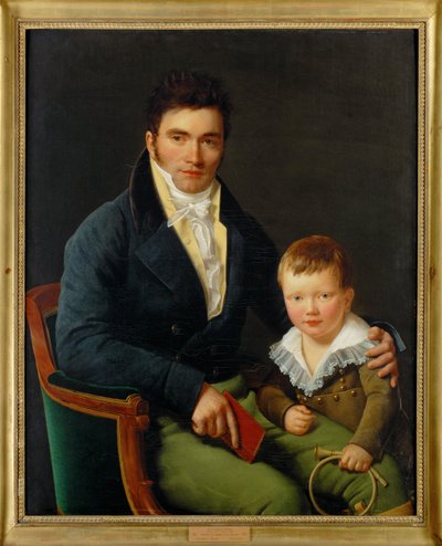 Barbet y su hijo (pintura sobre lienzo) de Henri Francois Riesener