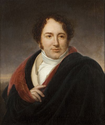 Retrato del cantante de ópera Luigi Lablache (1794-1858) de Henri Francois Riesener