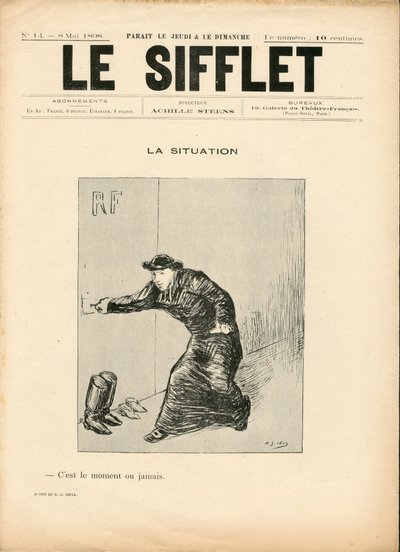 Le Whistle, número 14, satírico en N & B de Henri Gabriel Ibels
