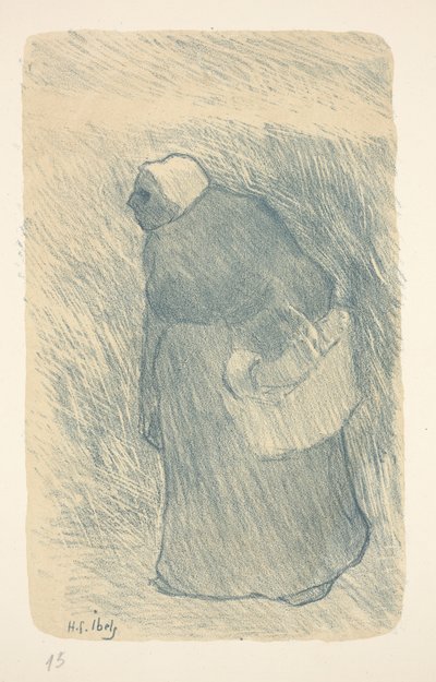 Campesina con una cesta de Henri Gabriel Ibels