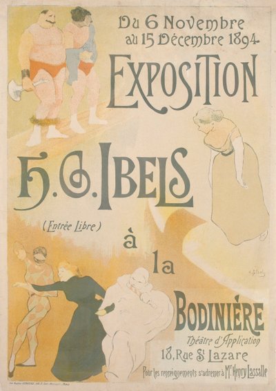 Póster para la exposición de Henri-Gabriel Ibels, 1894 de Henri Gabriel Ibels