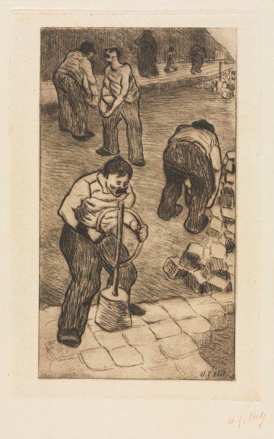 Los pavimentadores de calles, 1894 de Henri Gabriel Ibels